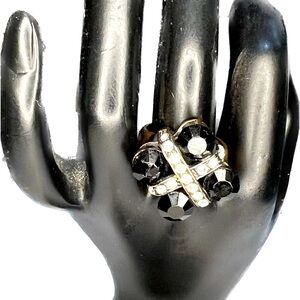 Vintage Jewelry | Art Deco Vintage Black Onyx Large Cocktail Ring